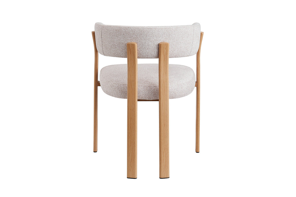 Chaise avec accoudoirs Julia Naturel – Tissu