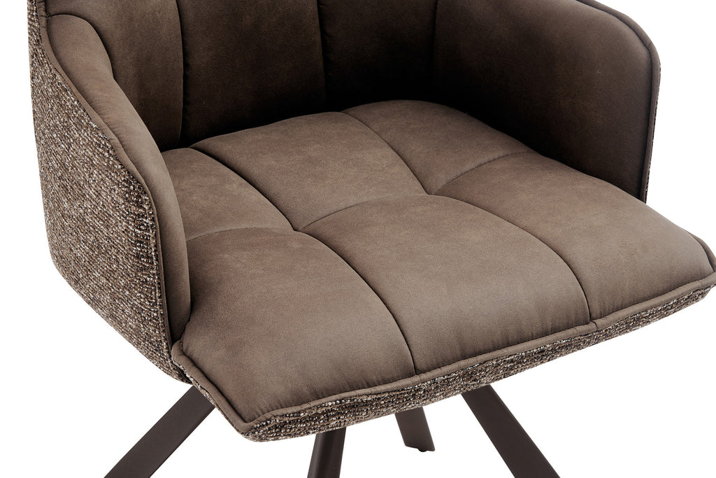 Chaise Solenne pivotante Marron