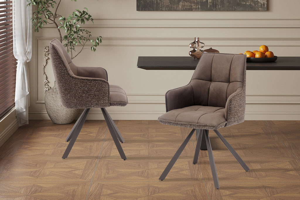 Chaise Solenne pivotante Marron