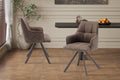 Chaise Solenne pivotante Marron