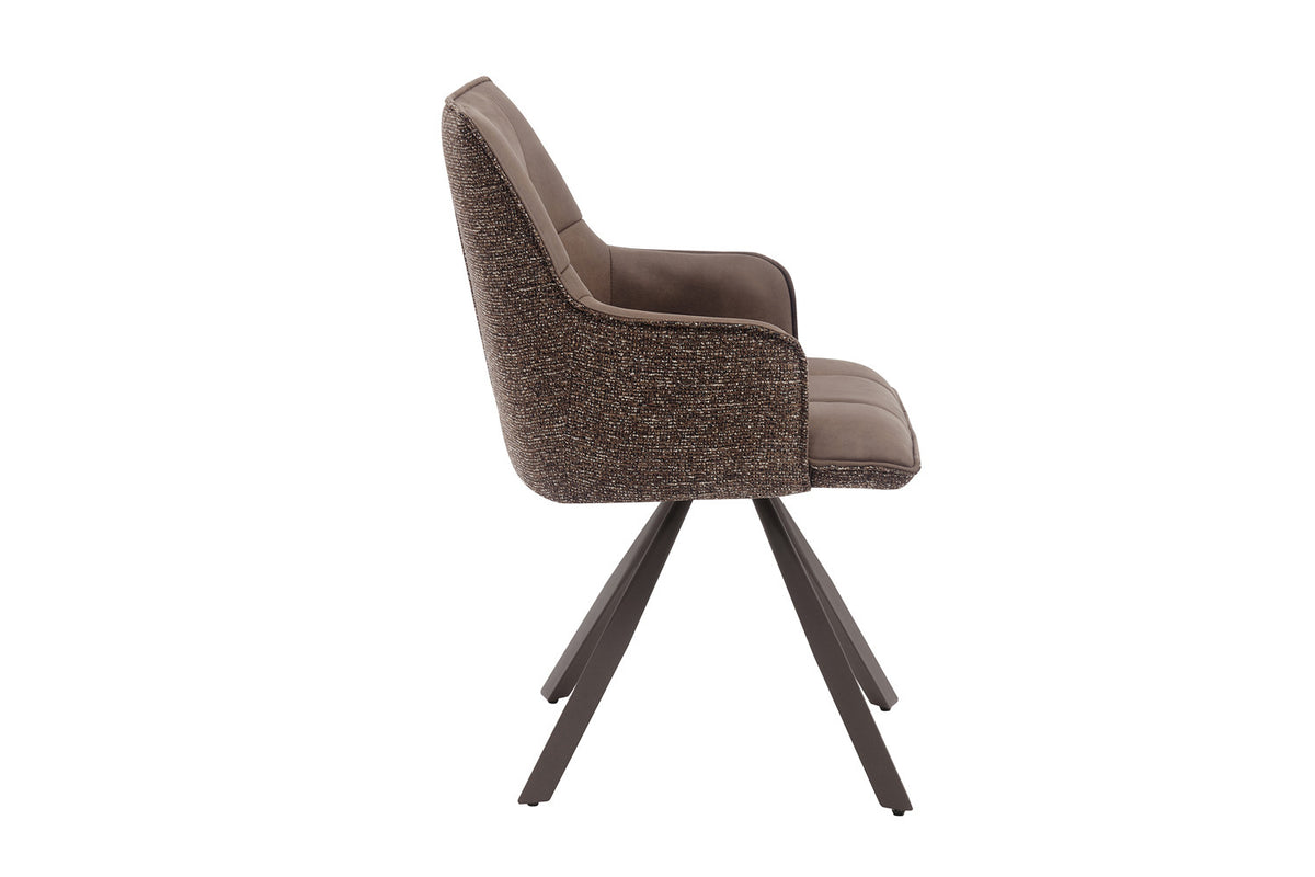 Chaise Solenne pivotante Marron