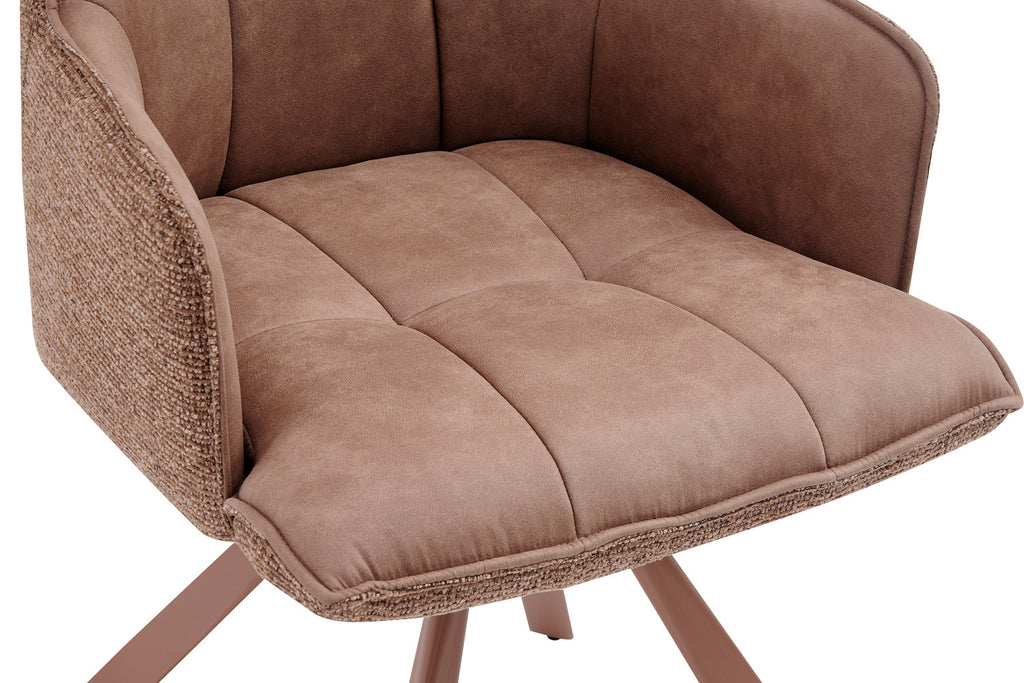 Chaise Solenne pivotante Rose
