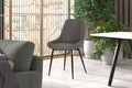 Chaise Mirano similicuir Gris clair