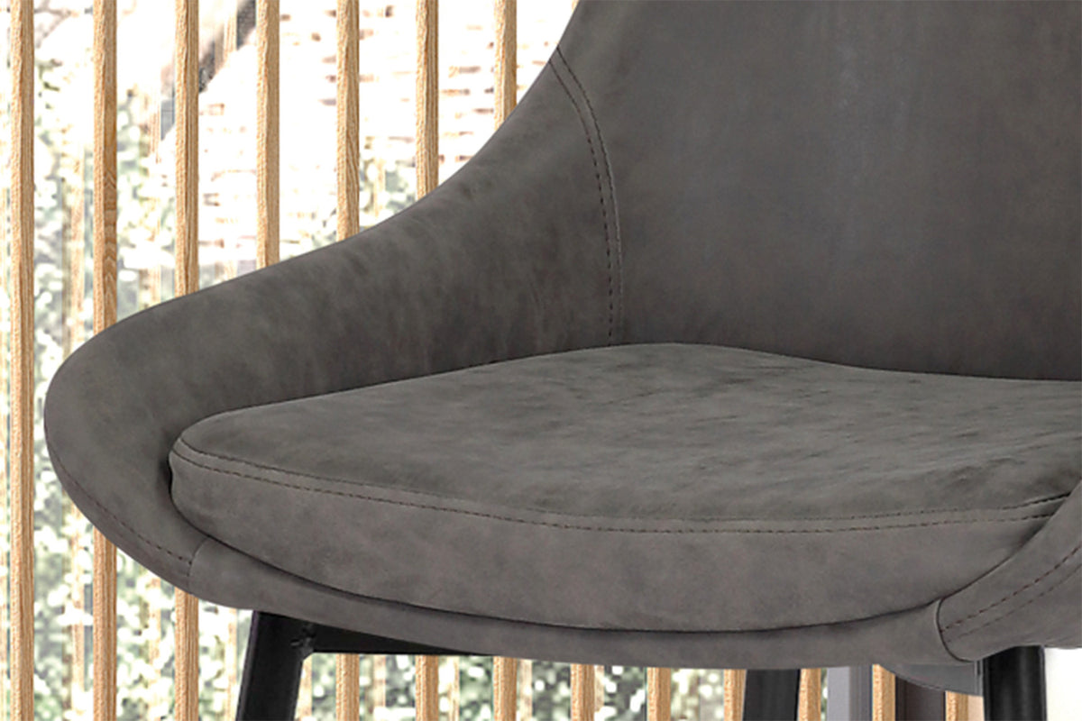 Chaise Mirano similicuir Gris clair