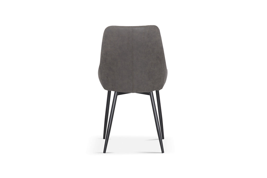 Chaise Mirano similicuir Gris clair