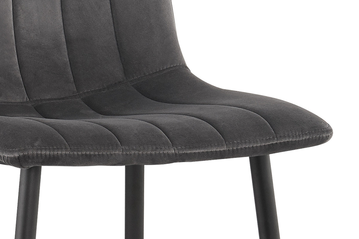 Chaise Willis Velours Gris
