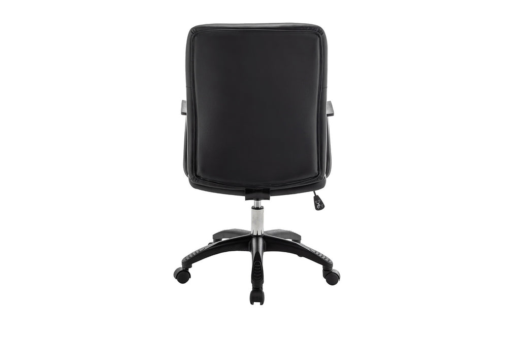Chaise de bureau Luka similicuir Noir
