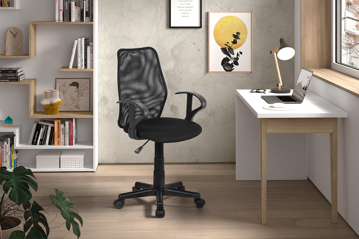 Chaise de bureau Job maille respirante Noir