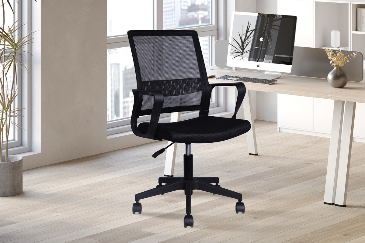 Chaise de bureau Dylan maille respirante Noir