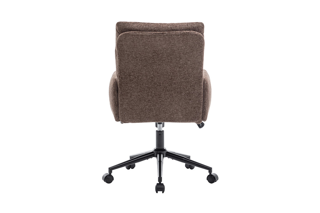 Chaise de bureau Aimé Tissu Brun