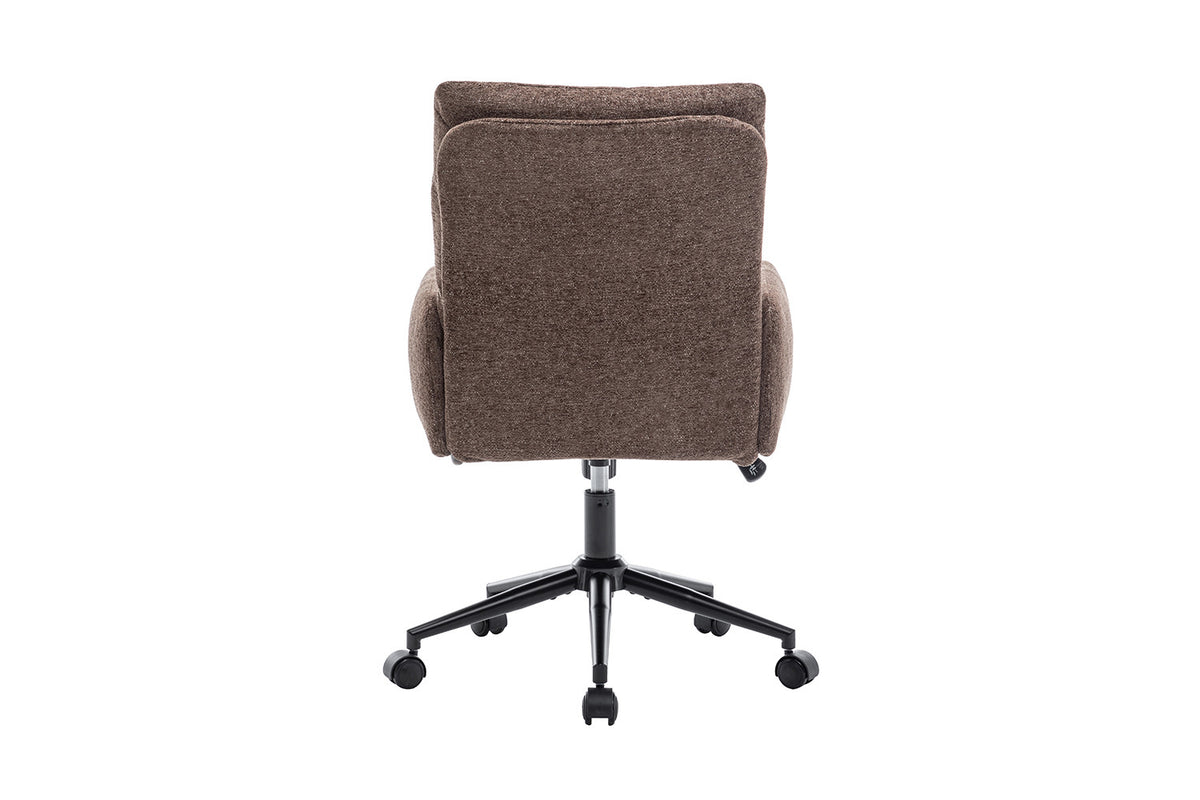Chaise de bureau Aimé Tissu Brun
