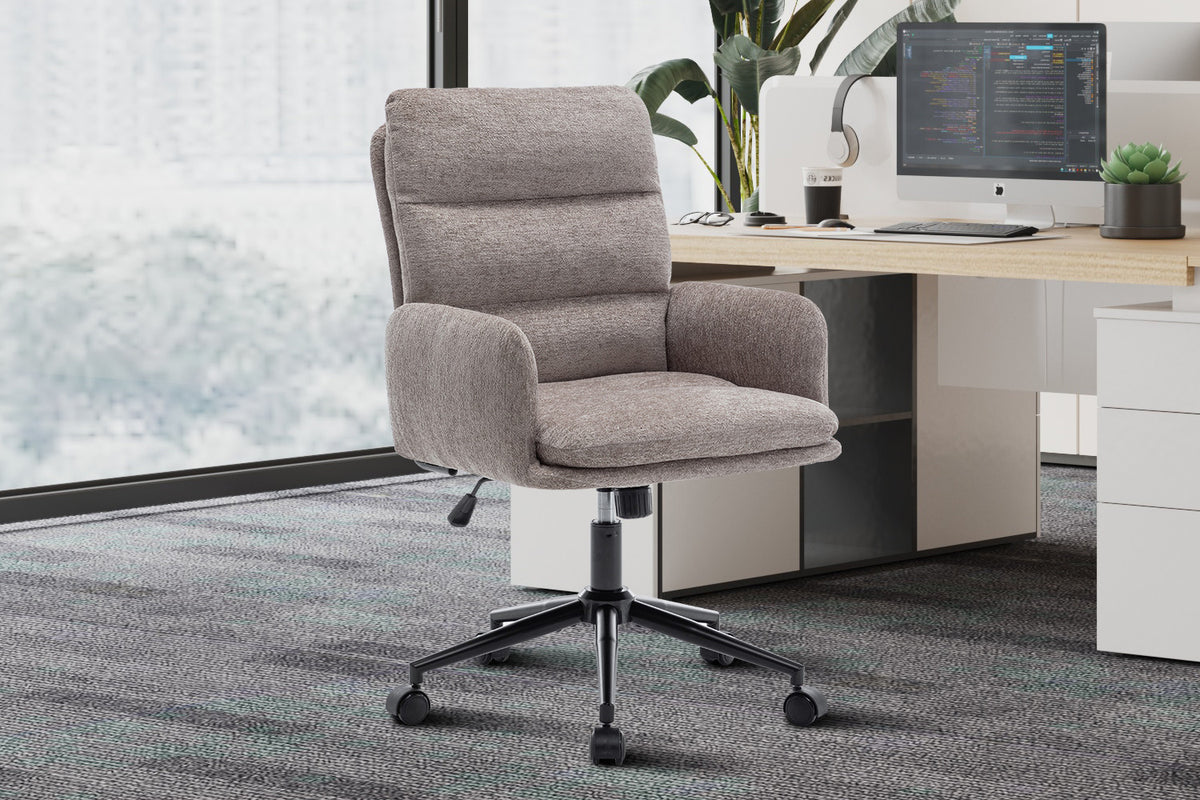 Chaise de bureau Aimé Tissu Sable