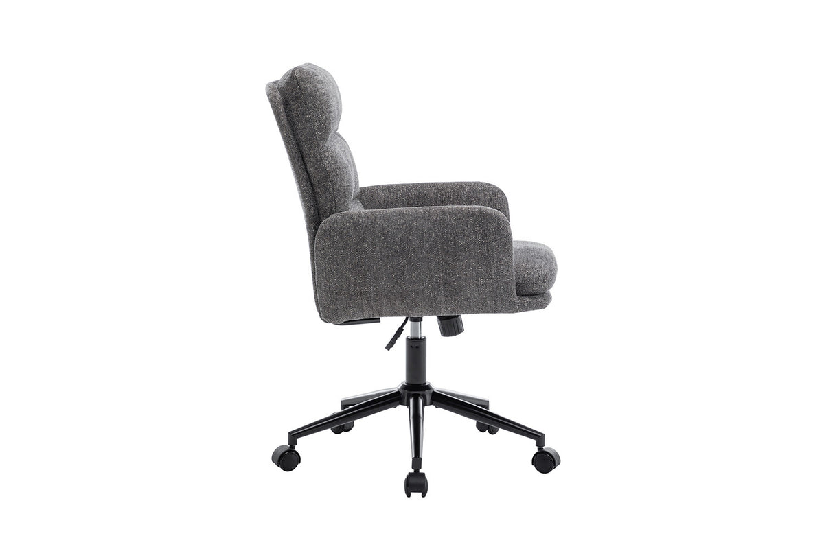 Chaise de bureau Aimé Tissu Gris foncé