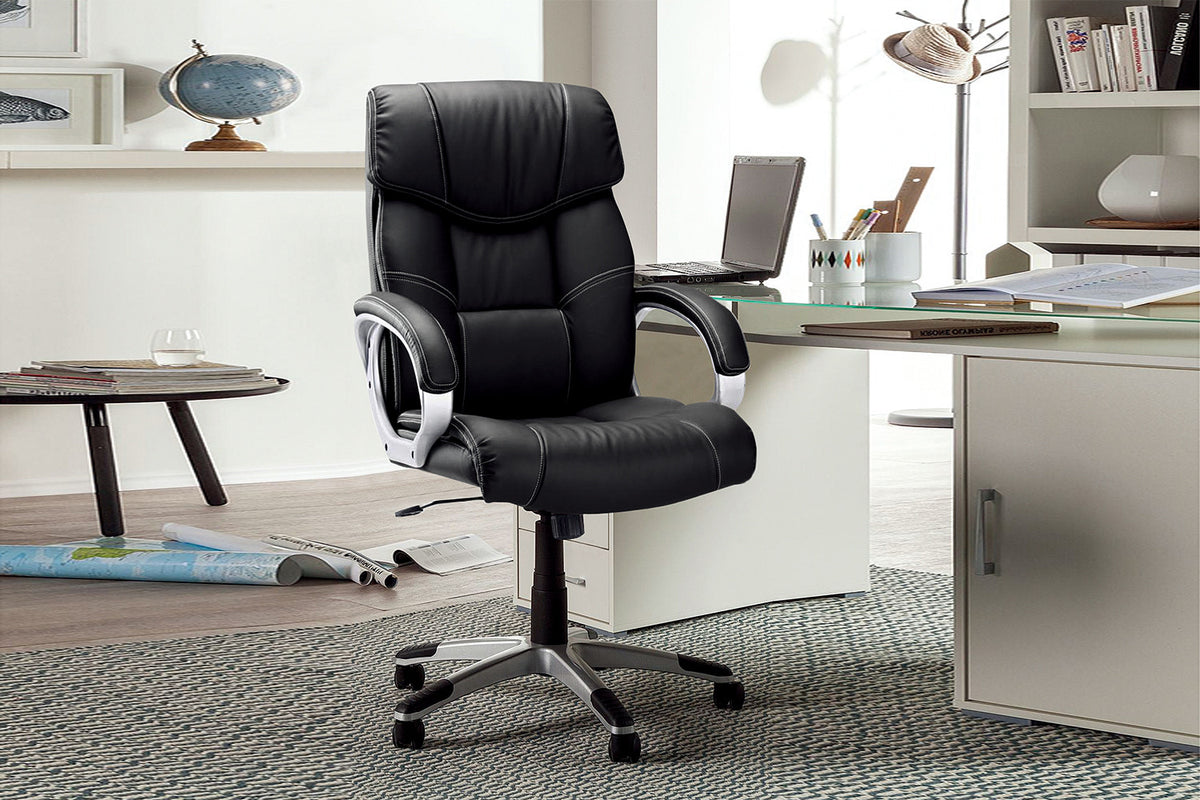 Chaise de bureau Dali similicuir Noir