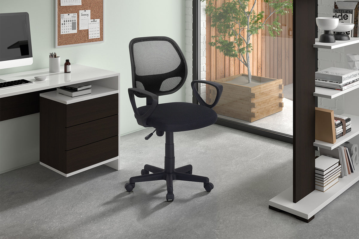 Chaise de bureau Hippa maille respirante Noir