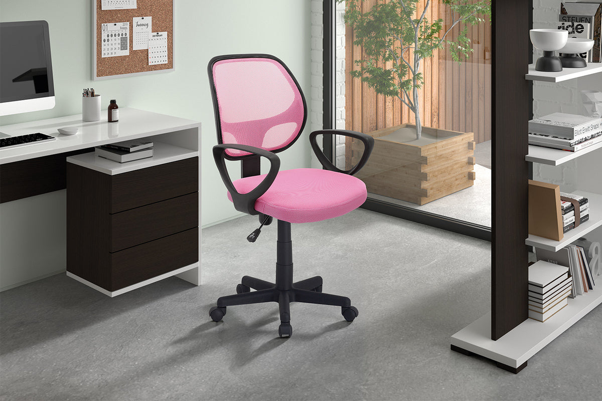 Chaise de bureau Hippa maille respirante Rose