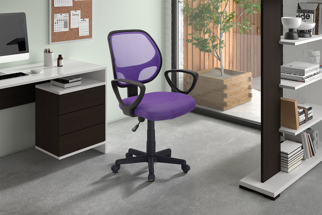 Chaise de bureau Hippa maille respirante Mauve