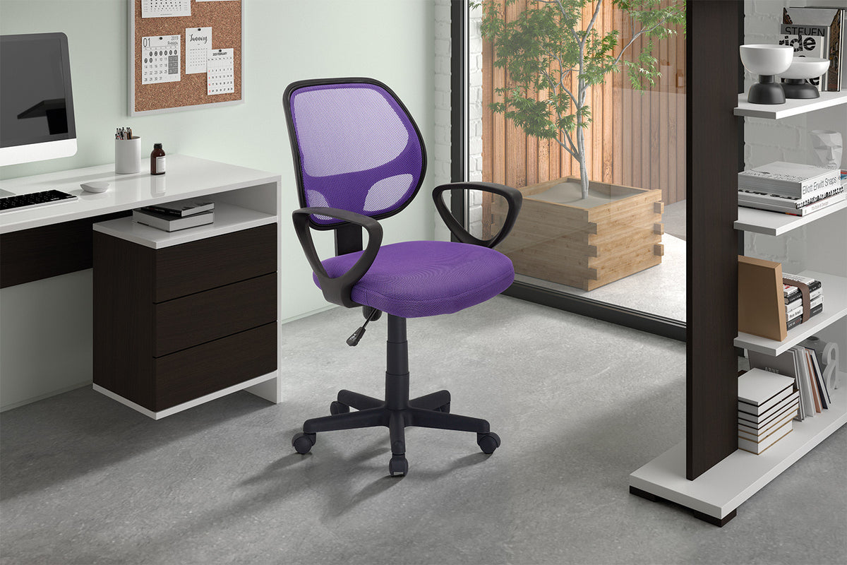 Chaise de bureau Hippa maille respirante Mauve