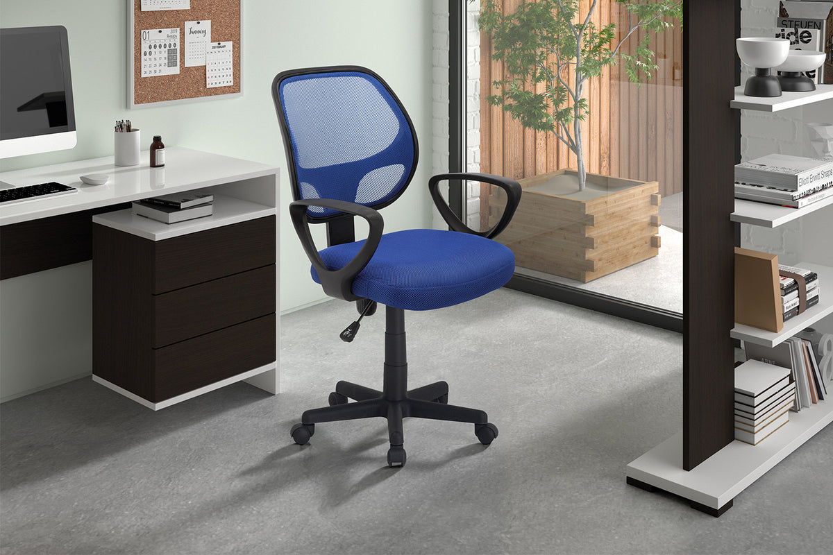 Chaise de bureau Hippa maille respirante Bleu