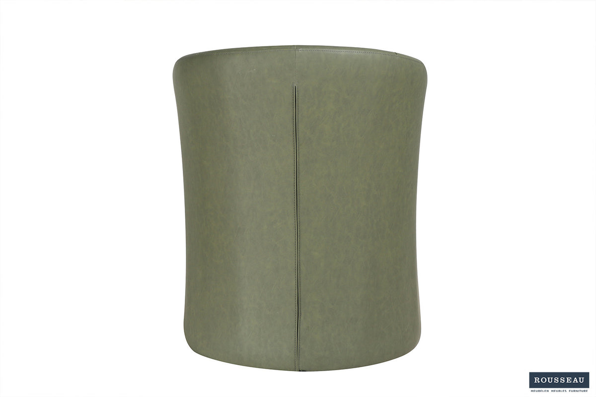 Fauteuil Charlie Vintage similicuir Vert
