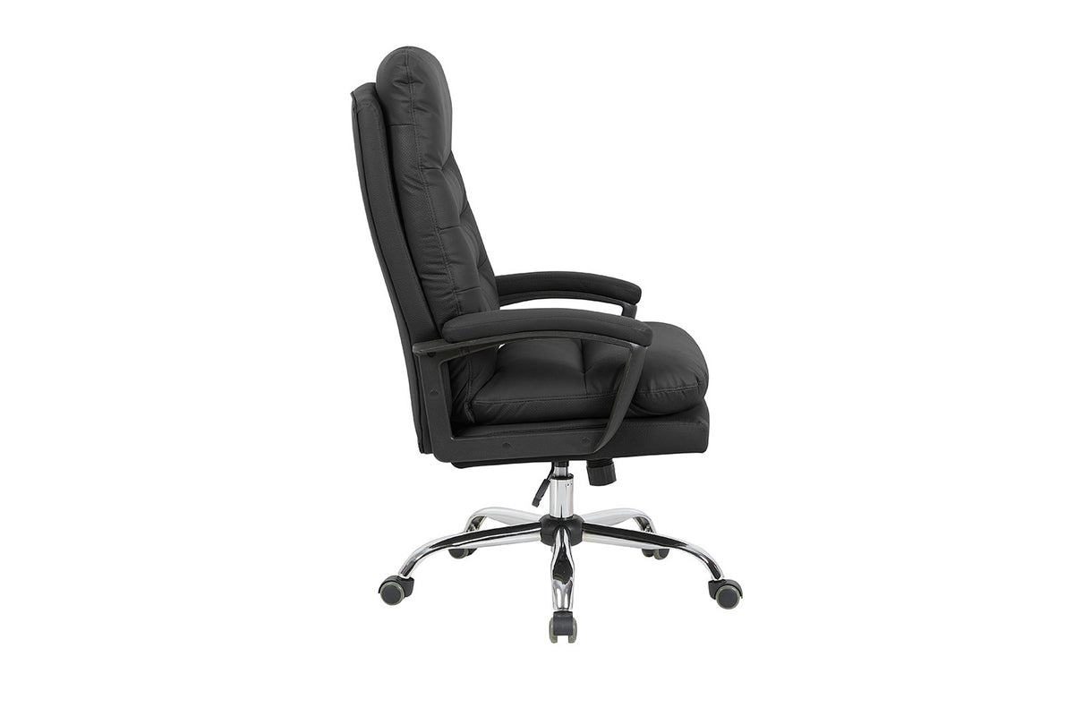 Chaise de bureau Daniel similicuir Noir