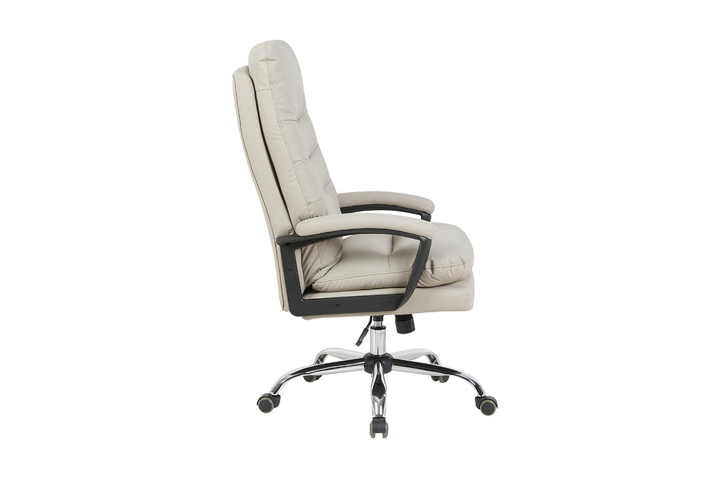 Chaise de bureau Daniel similicuir Beige
