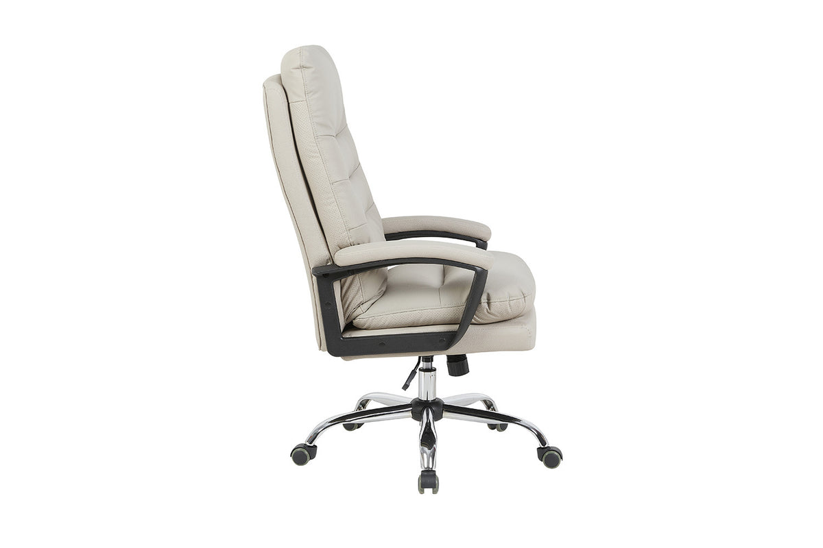 Chaise de bureau Daniel similicuir Beige