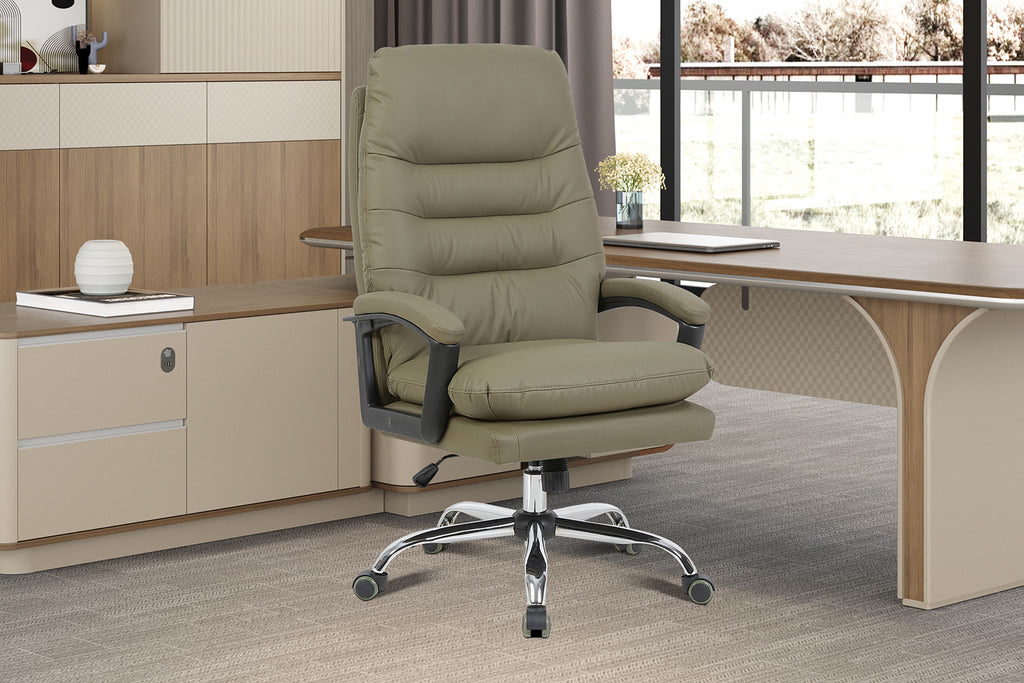 Chaise de bureau Daniel similicuir Vert