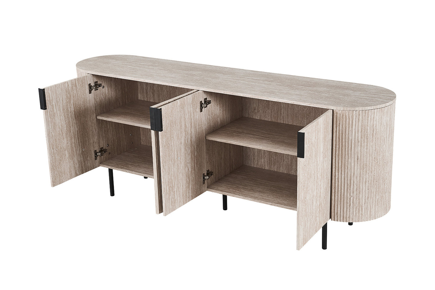 Bahut Lagos 200 cm Décor Travertin Beige