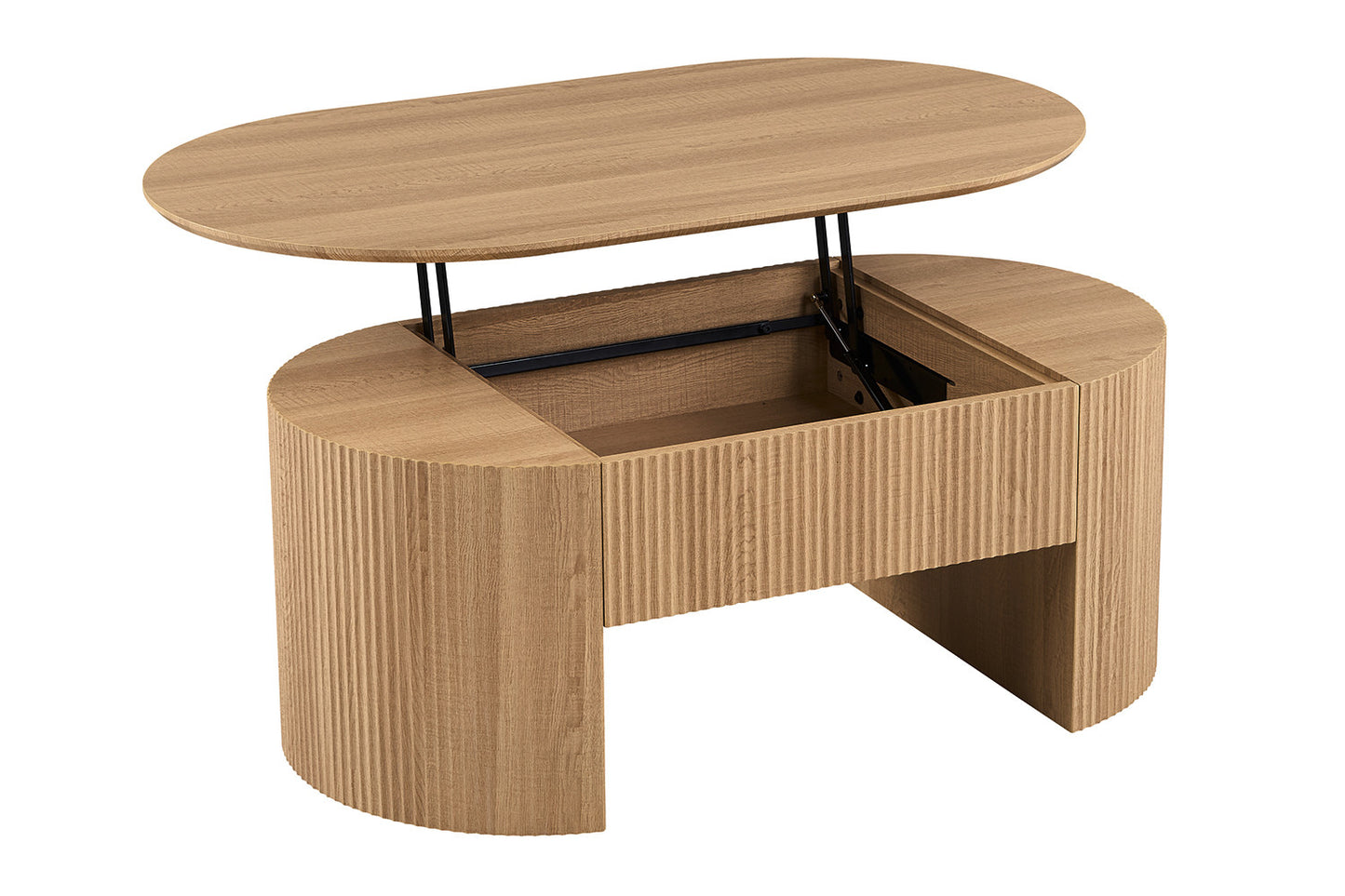 Table basse Lagos 120 cm Plateau relevable Décor Chêne Naturel