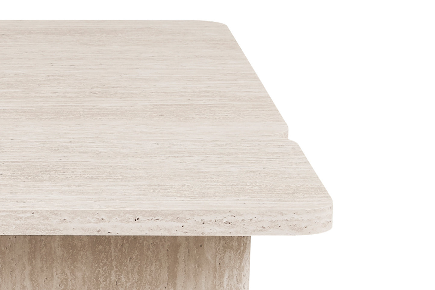 Table basse Arallo effet travertin