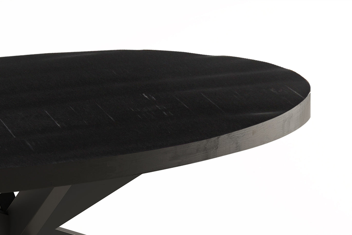 Table basse Madeira Ovale en bois de manguier Noir