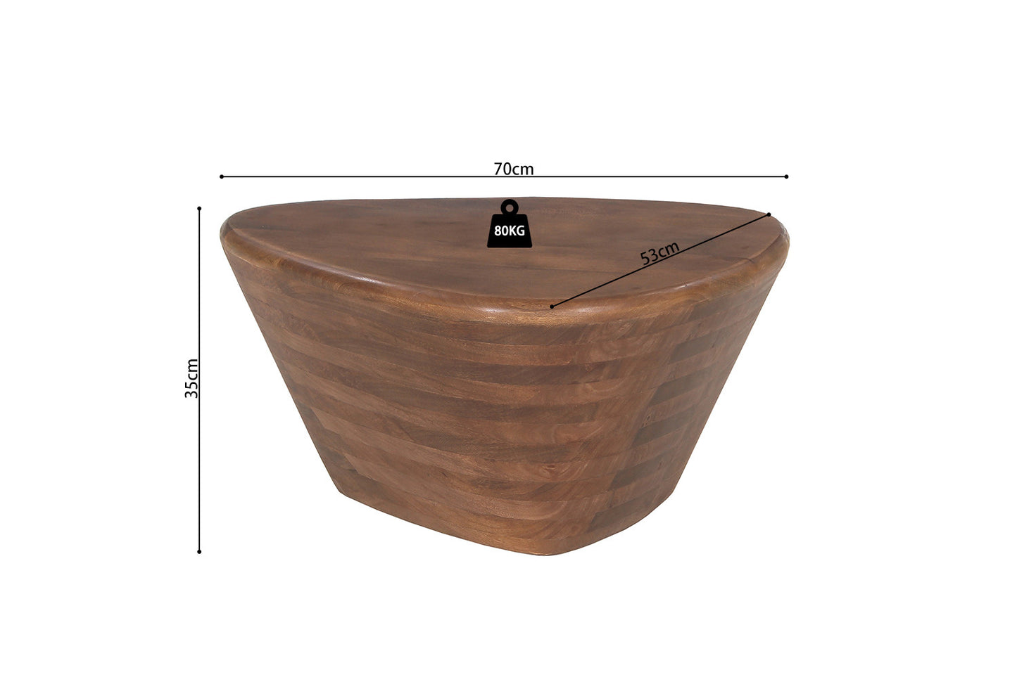 Table basse Matteo bois de manguier