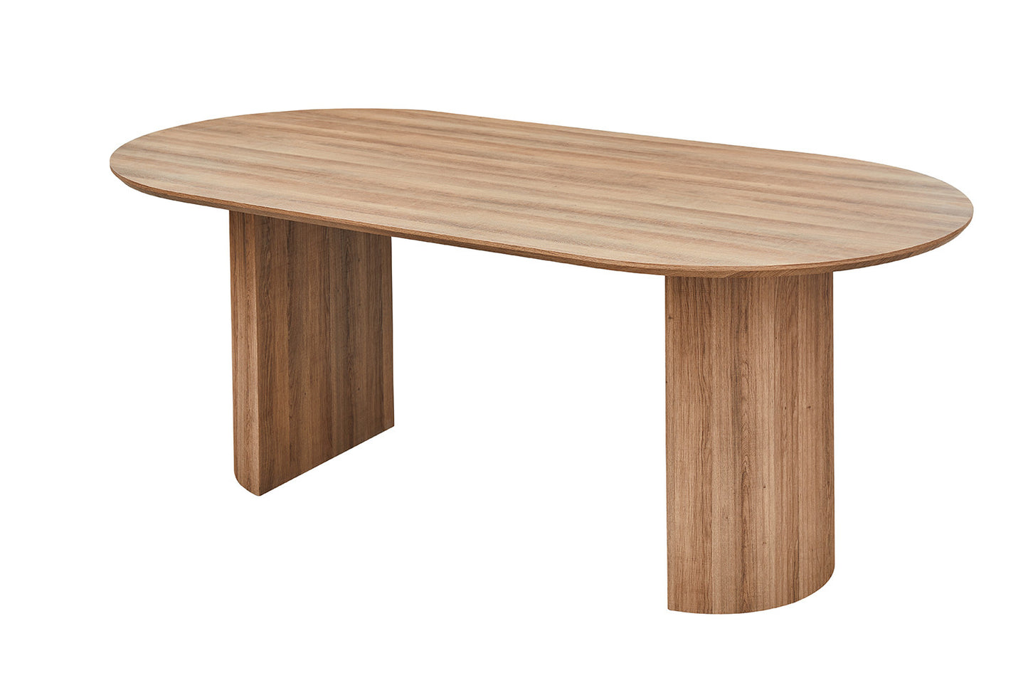 Table Lagos 200 cm Ovale Décor Chêne Vieilli
