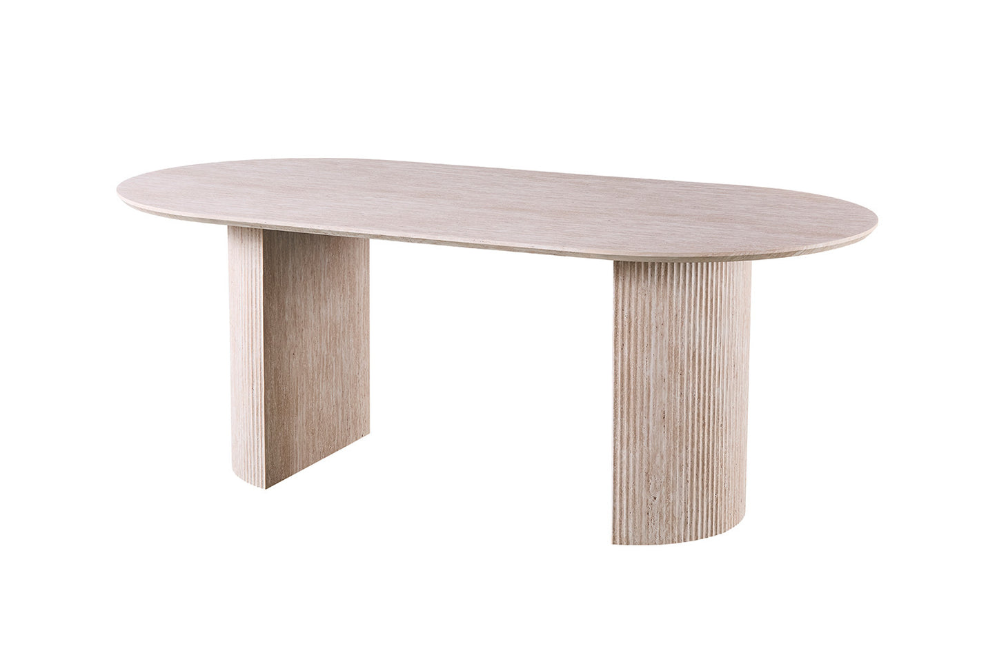 Table Lagos 200 cm Ovale Décor Travertin Beige