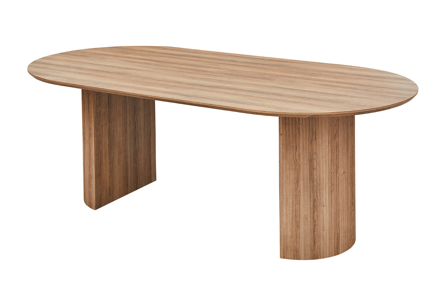 Table Lagos 220 cm Ovale Décor Chêne Vieilli