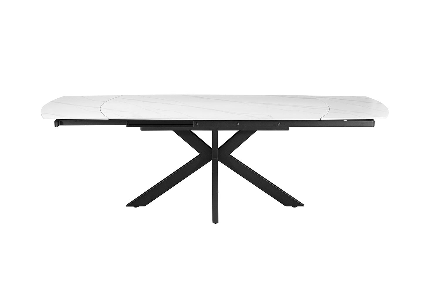 Table à manger extensible Ares marbre blanc