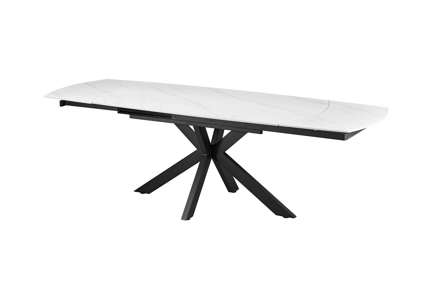 Table à manger extensible Ares marbre blanc