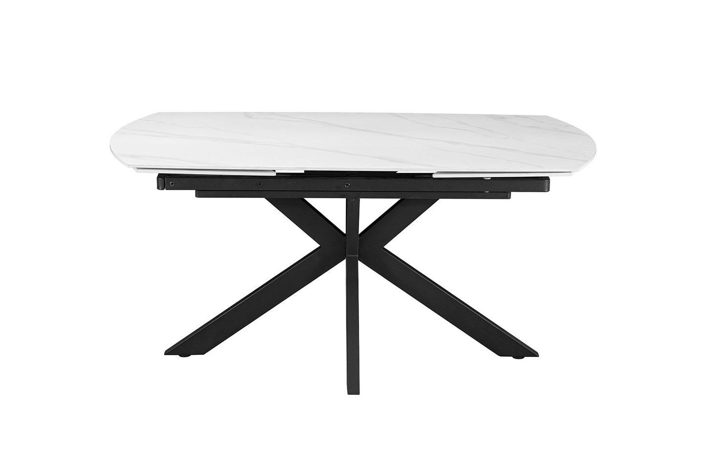 Table à manger extensible Ares marbre blanc