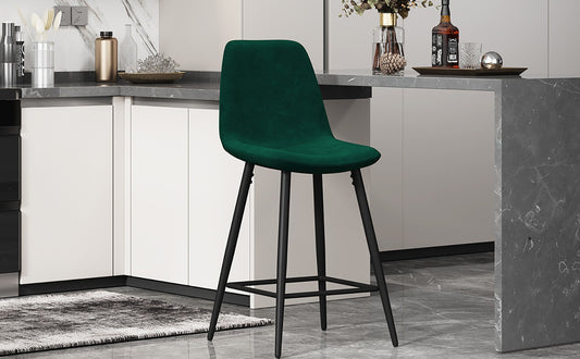 Chaise de Comptoir Boy Velours Vert
