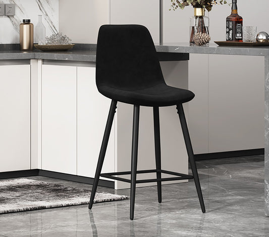 Chaise de Comptoir Boy Velours Noir