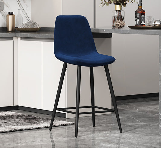 Chaise de Comptoir Boy Velours Bleu foncé