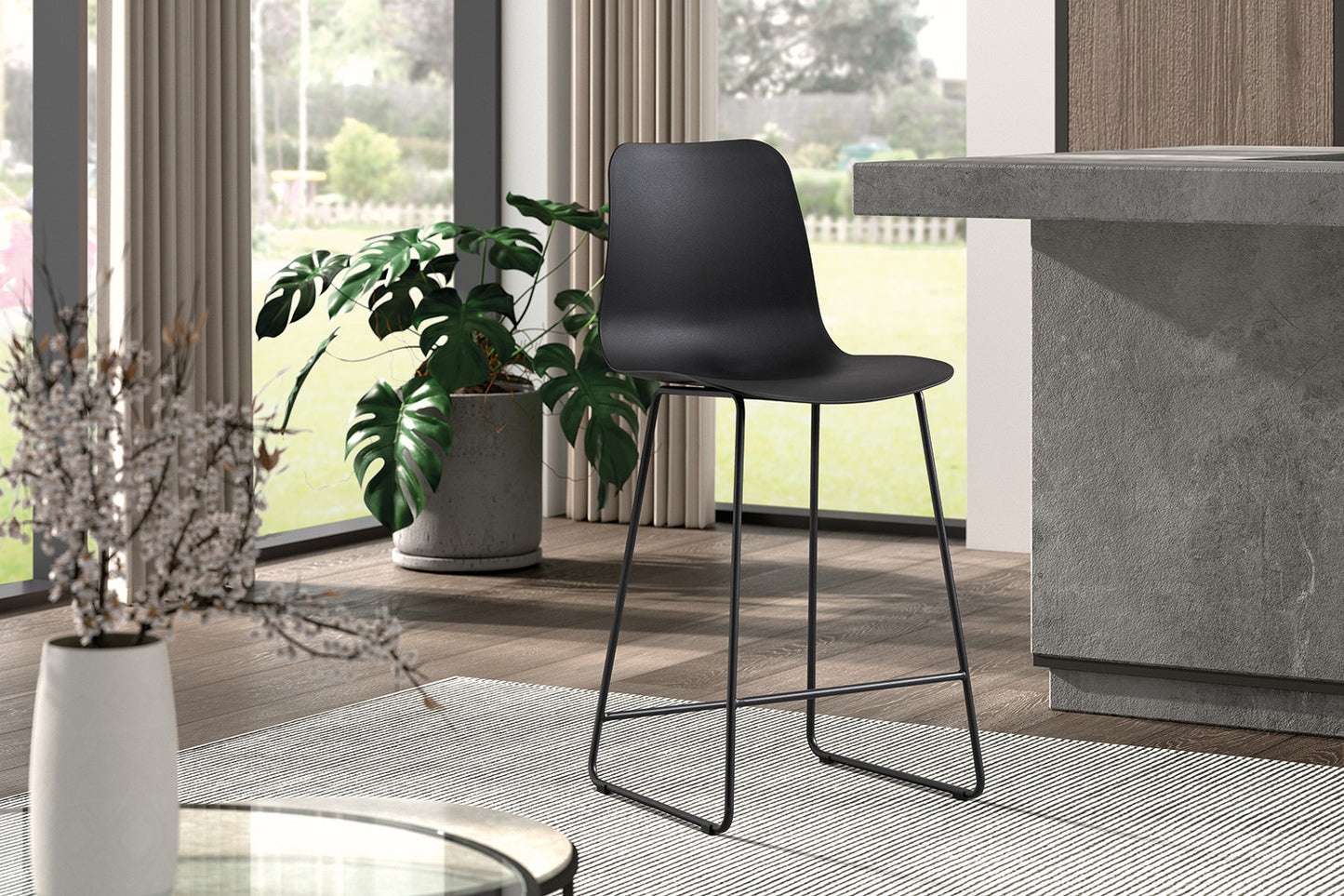 Chaise de comptoir Marie Noir