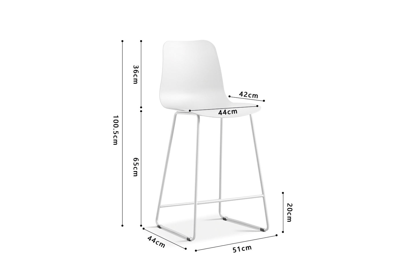 Chaise de comptoir Marie Blanc