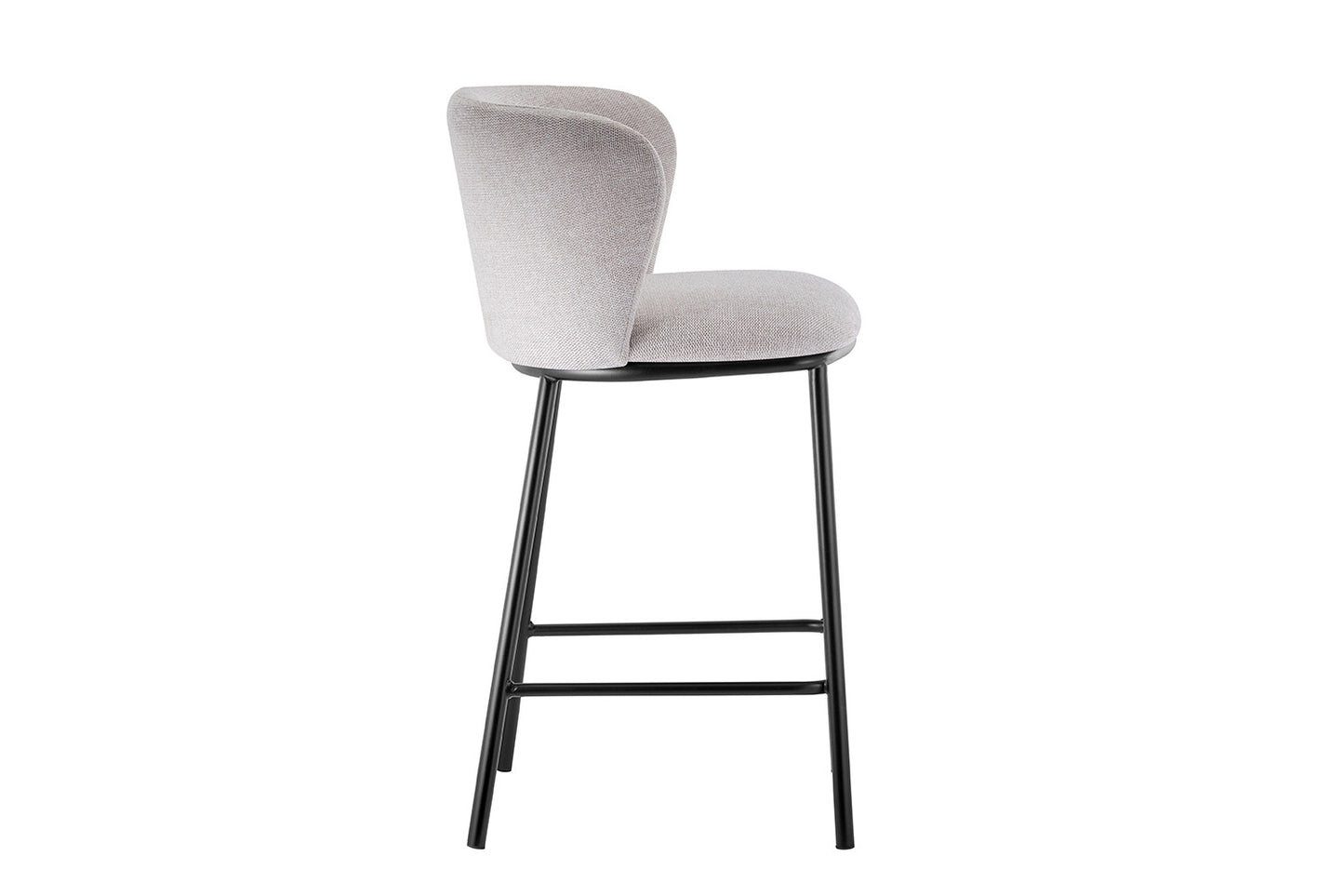 Chaise de comptoir Arthur Tissu Beige