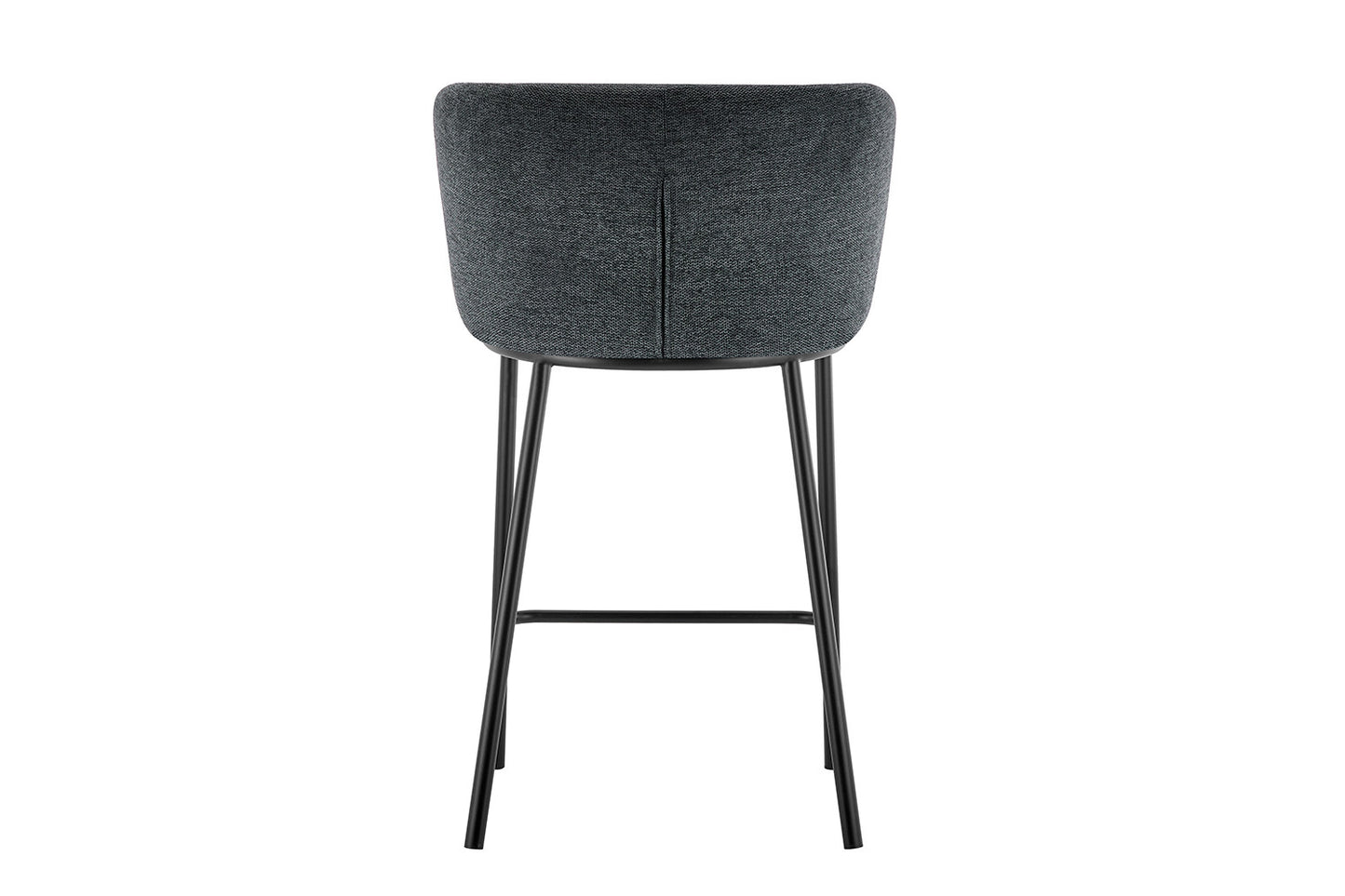 Chaise de comptoir Arthur Tissu Gris foncé