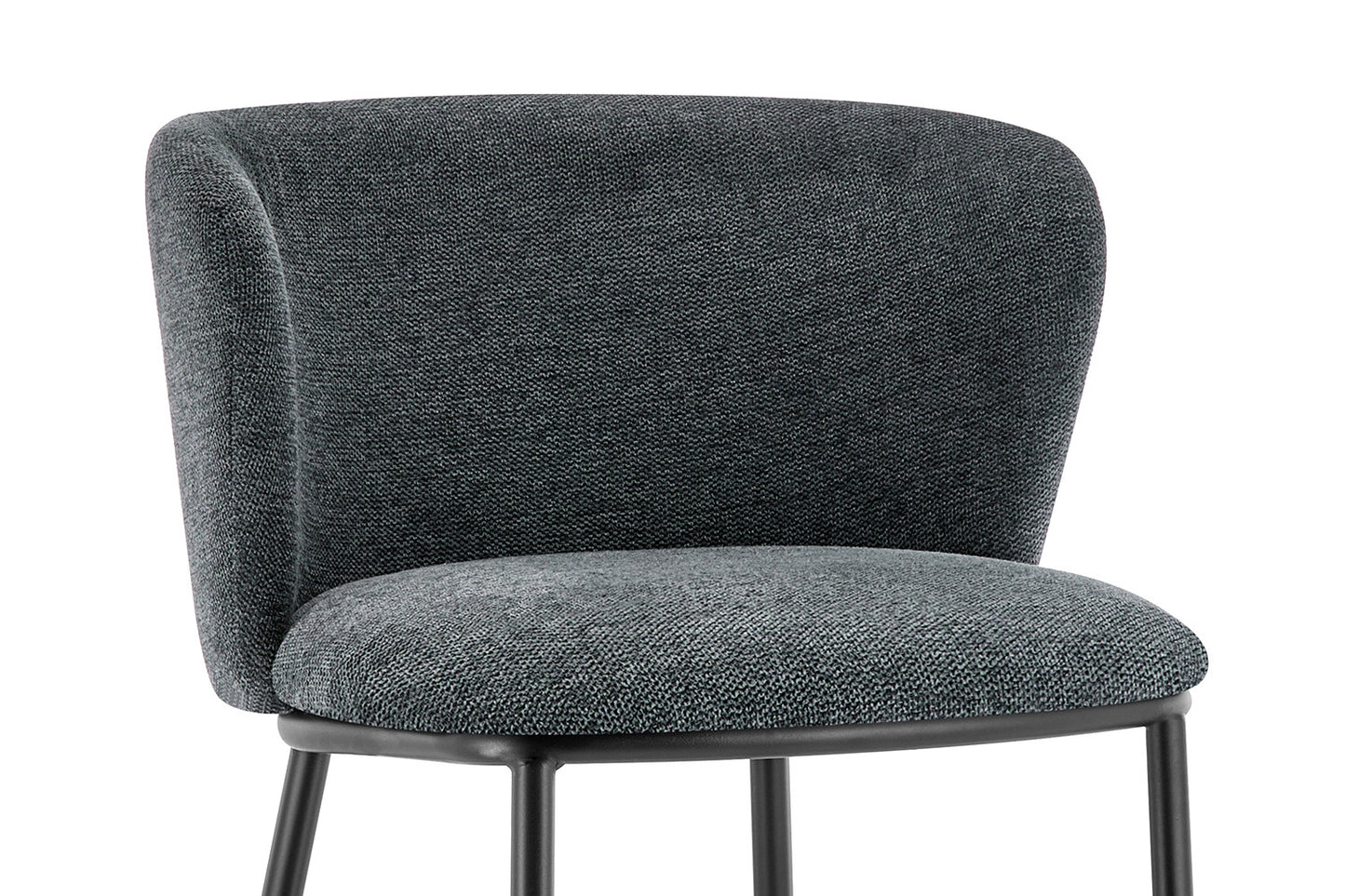 Chaise de comptoir Arthur Tissu Gris foncé