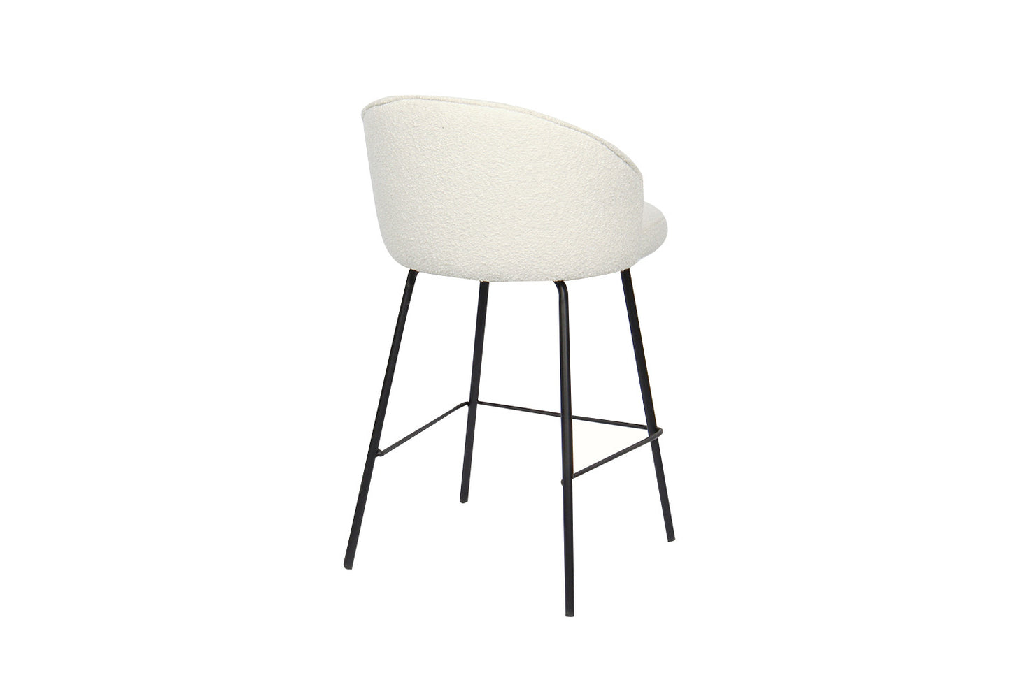 Chaise de comptoir June Bouclé Blanc