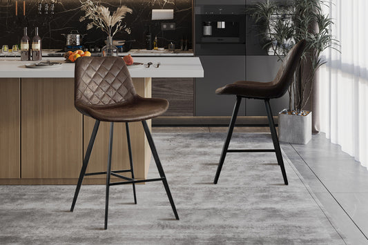 Chaise de comptoir Alicante Brun foncé