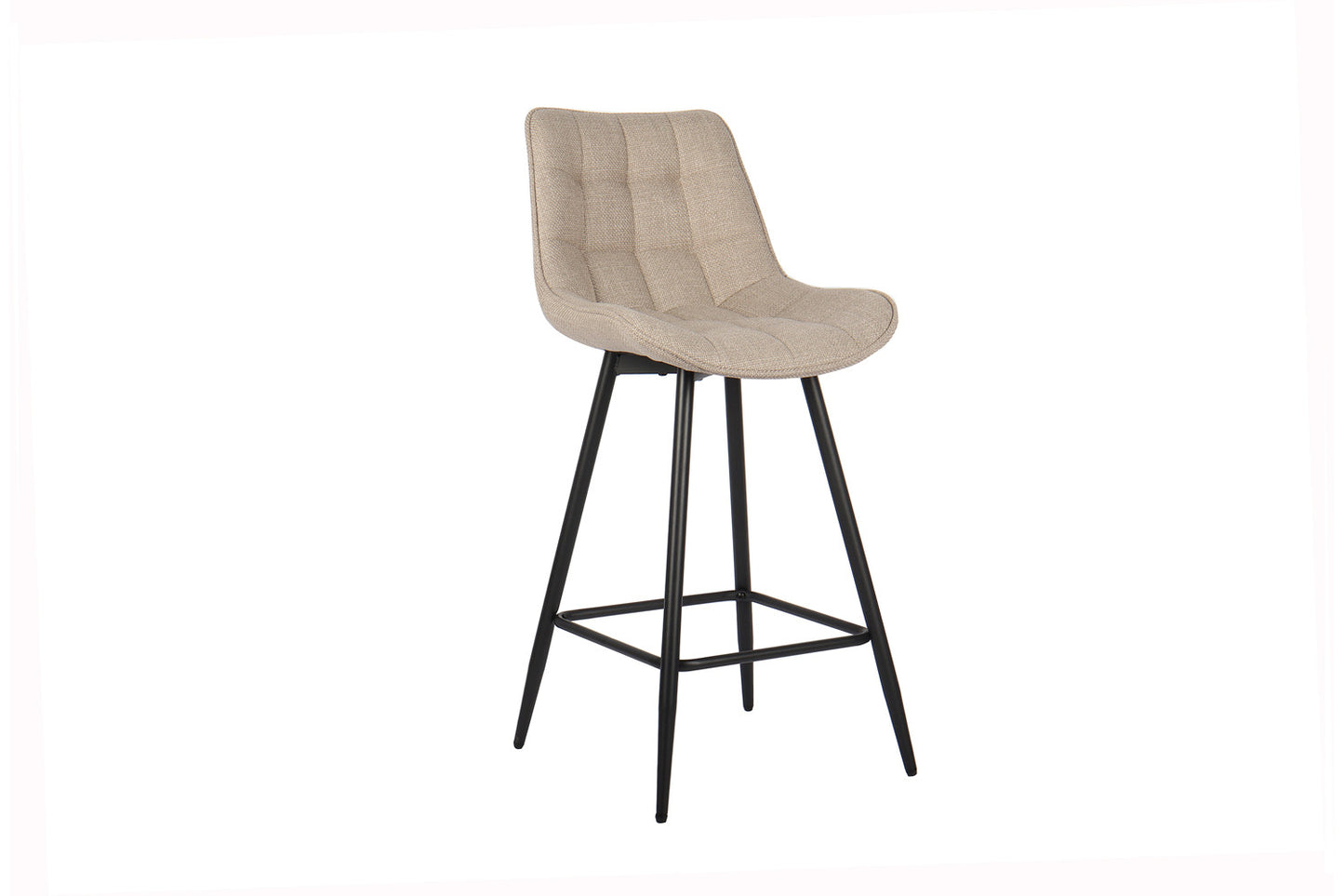 Chaise de comptoir Ariba Tissu Beige/Gris clair